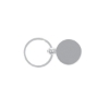 Round Metal Keychain - Silver