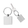 Square Metal Keychain - Silver