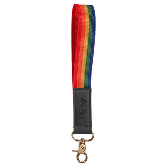 Rainbow Pride Wrist Strap Keychain
