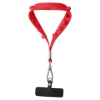 Push Pop Wrist Strap Keychain With Phone Holder - Red