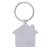 Bamboo & Metal House Keychain