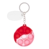 Push Pop Bubble Round Fidget Sensory Keychain - Swirl Red