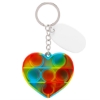 Push Pop Bubble Heart Fidget Sensory Keychain