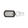 Ball Chain Dog Tag Keychain - Black
