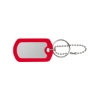 Ball Chain Dog Tag Keychain - Red