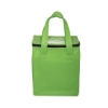 Non-Woven Cubic Lunch Cooler Bag With ID Slot - Green-Lime