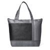 Hexagon Pattern Non-Woven Cooler Tote Bag - Black