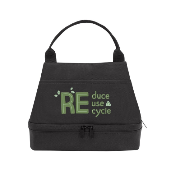 Eco Friendly Two Compartment Lunch Cooler Tote Bag