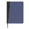 Baxter Cover With Front Pocket Refillable Journal 6.7" X 9.8" - Blue-Navy