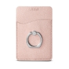 Shimmer Card Holder With Metal Ring Phone Stand - Gold-Rose