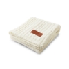 Cable Knit Sherpa Throw - Cream