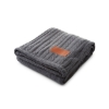 Cable Knit Sherpa Throw - Gray