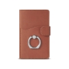 Tuscany Dual Card Pocket With Metal Ring - Tan