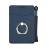 Tuscany Card Holder With Metal Ring Phone Stand And Stylus - Blue-Navy