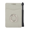 Tuscany Card Holder With Metal Ring Phone Stand And Stylus - Gray