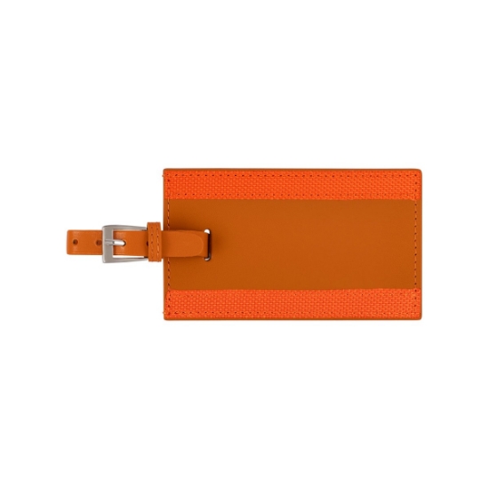 Majestic Leather Luggage Tag - Orange