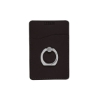 Tuscany Card Holder with Metal Ring Phone Stand - Black