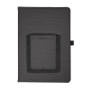 Roma Journal Notebook With Phone Pocket 5.625" X 8.25" - Black