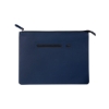 Italian Thermo PU Zip File Folder - Blue-Navy