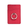 RFID Phone Pocket With Metal Ring Phone Stand - Red