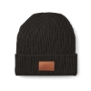 Cuffed Rib Knit Beanie - Black