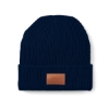 Cuffed Rib Knit Beanie - Blue-Navy