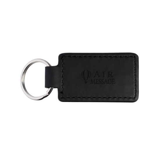 Tuscany PU Leather Rectangle Keychain