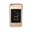Marble Card Holder With Metal Ring Phone Stand - Black
