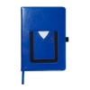 Medical Theme Journal Notebook With Cell Phone Pocket 5.8" X 8.3" - Blue