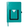 Medical Theme Journal Notebook With Cell Phone Pocket 5.8" X 8.3" - Teal
