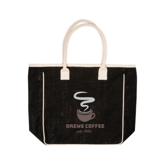 Seville Jute & Canvas Tote Bag