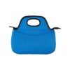 Zippered Neoprene Lunch Cooler Tote Bag - Blue