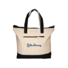 Zippered Cotton Canvas Tote Bag