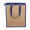 Jute Lunch Cooler Tote Bag - Blue-Reflex