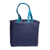 Jute Tote Bag - Blue-Navy