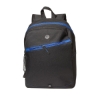 Front Zipper Color Laptop Backpack - Black-Blue