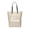 Urban Cotton Tote Bag with Leather Handles