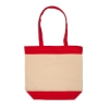 Boutique Cotton Panel Tote - Red