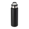22 oz Vacuum Insulated Water Bottle With Push-Lock Lid - Black
