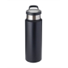 22 oz Vacuum Insulated Water Bottle With Push-Lock Lid - Dark Charcoal