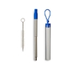 Festival Telescopic Reusable Drinking Straw Kit - Blue