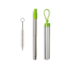 Festival Telescopic Reusable Drinking Straw Kit - Green-Lime