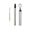 Festival Telescopic Reusable Drinking Straw Kit - Black