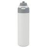 24 oz Dahlia Recycled Stainless Steel Vacuum Tumbler with Flip Straw - White