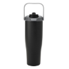 30 oz Lily Recycled Stainless Steel Vacuum Tumbler with Flip Straw and Top Handle - Black