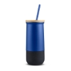20 oz Intrigue Vacuum Insulated Tumbler With Straw - Blue