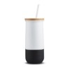 20 oz Intrigue Vacuum Insulated Tumbler With Straw - White