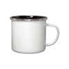 16.9 oz Iron And Stainless Steel Log Cabin Mug - White