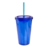 16 oz Double Wall Cool Acrylic Tumbler - Translucent Blue