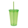 16 oz Double Wall Cool Acrylic Tumbler - Translucent Lime Green